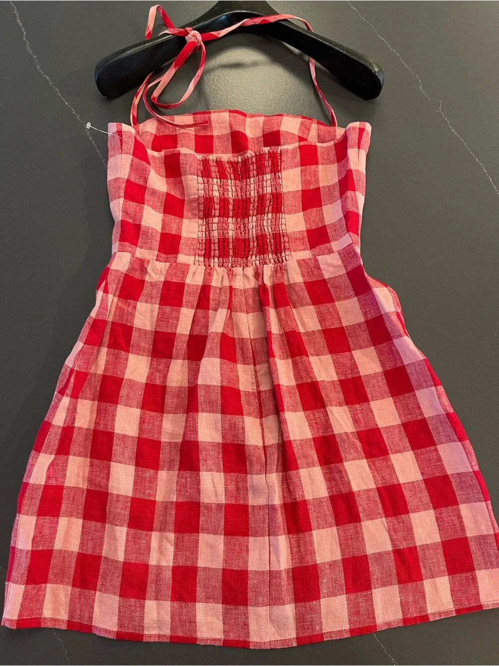 Reformation | Dresses | New Reformation Linda Linen Halter Mini Dress ...